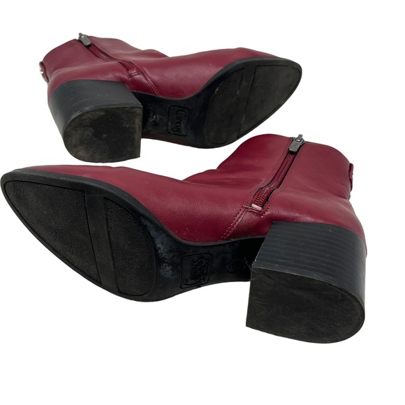 Circus by Sam Edelman Women's Boots Studded Red Ankle Boots Size 7 - Picture 3 of 8